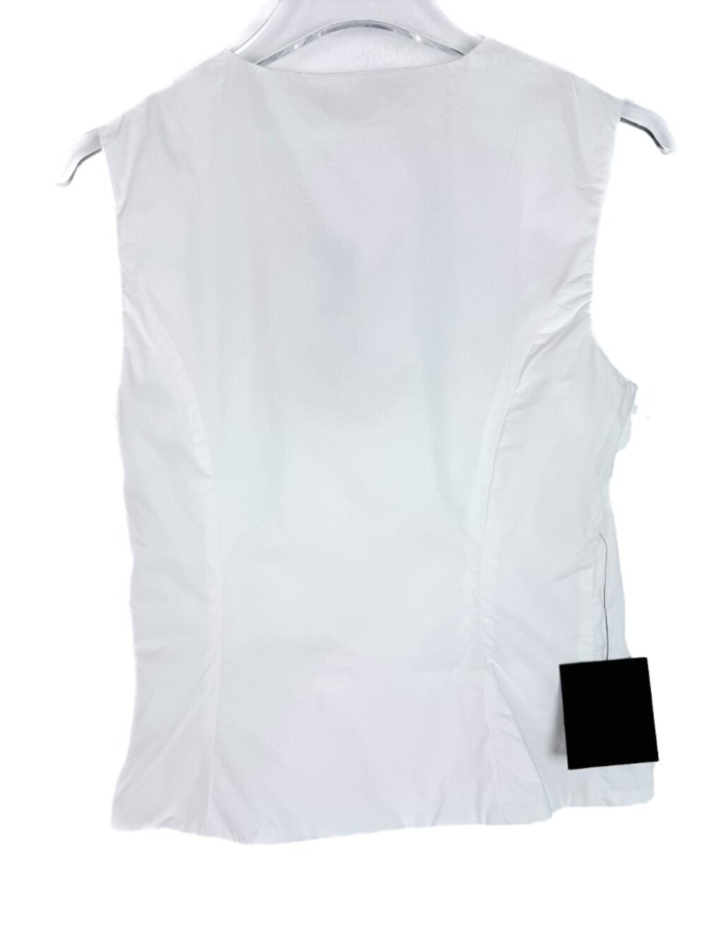 NWT Lulus Square Neck Poplin Top Buttons Sleeveless White Size Small S NEW - Picture 10 of 13